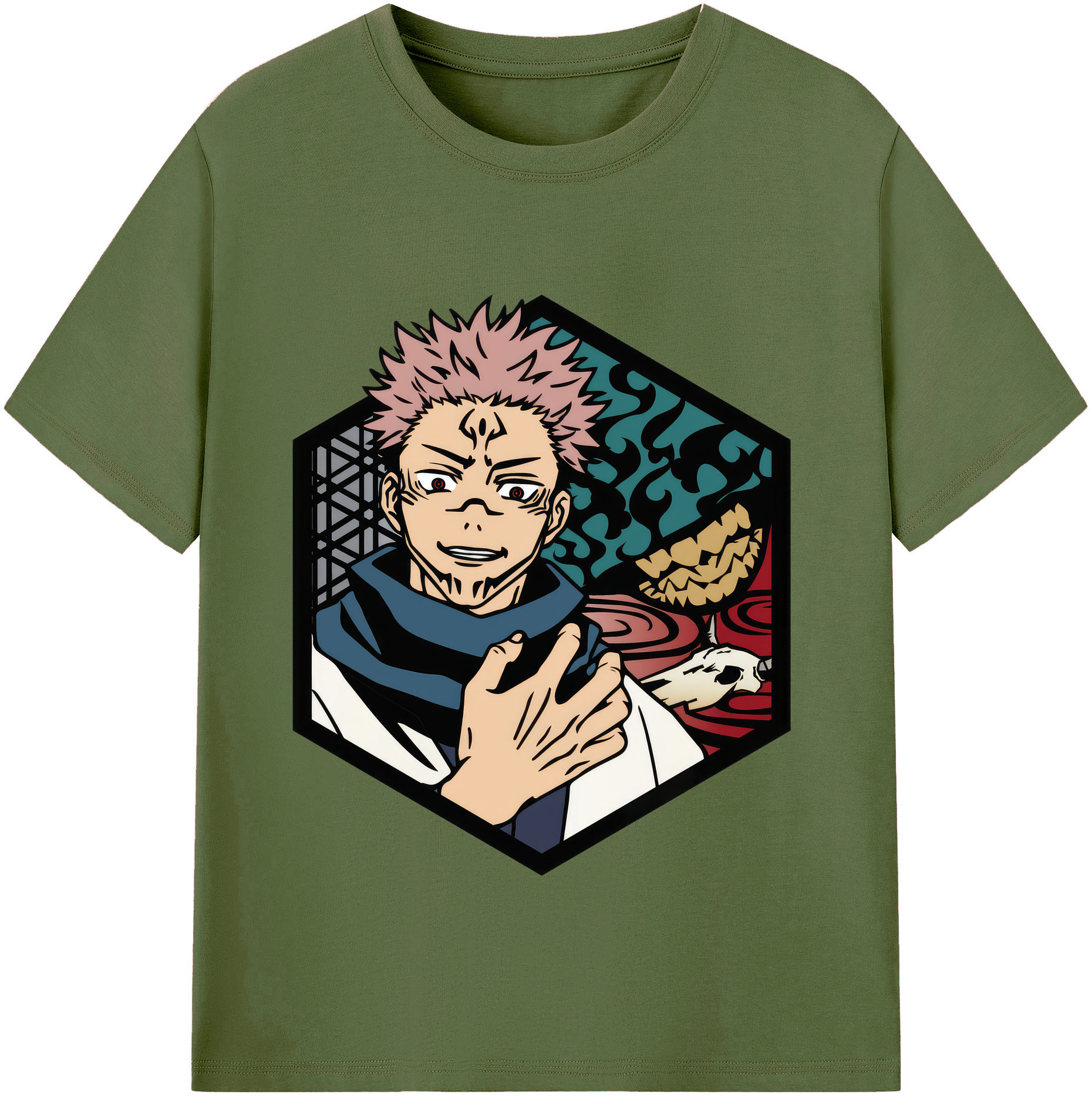 （画像用） 呪術廻戦 Jujutsu Kaisen 綿100％半袖Tシャツ（フロントプリント）